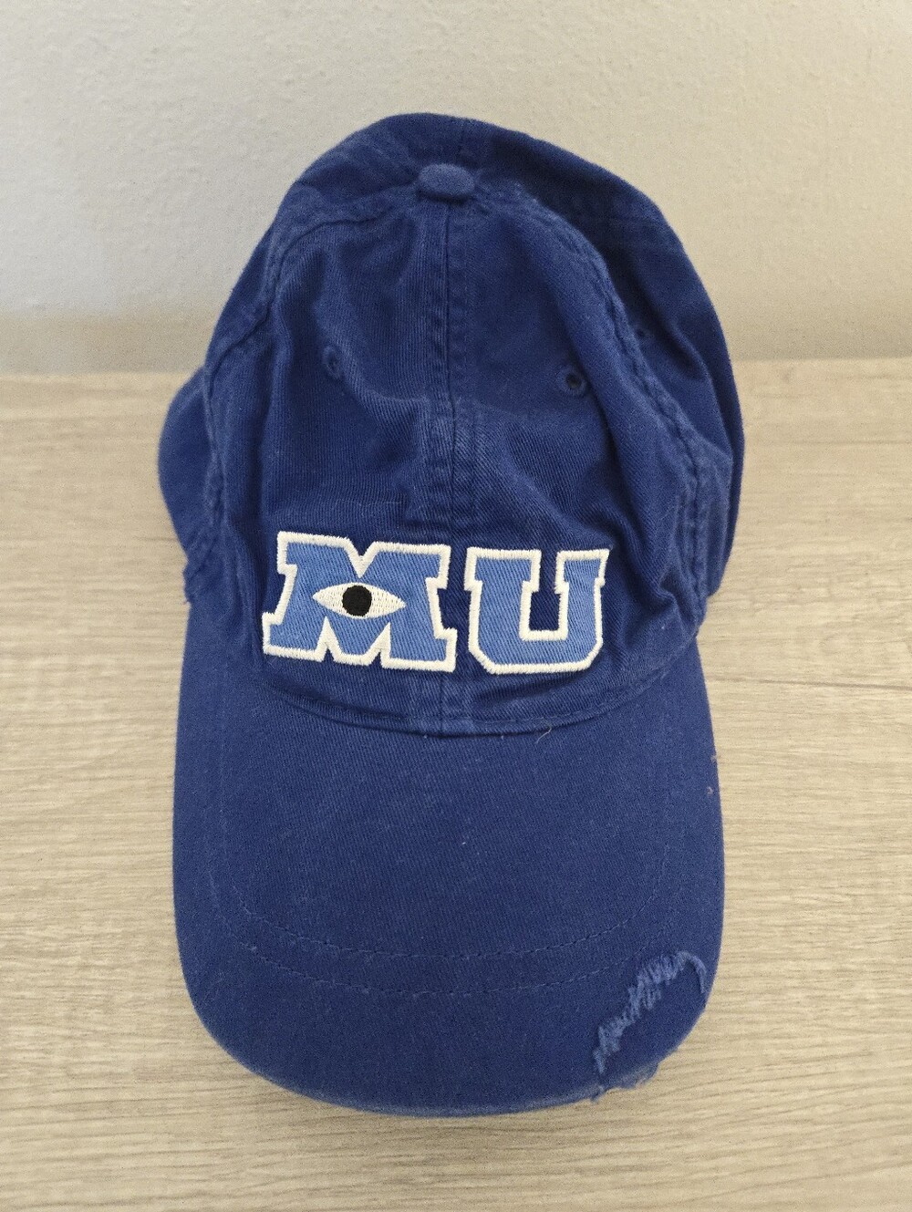 Disney Parks Pixar Monsters University MU Stitched Blue Baseball Hat Cap Adult